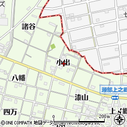 愛知県一宮市瀬部小出周辺の地図