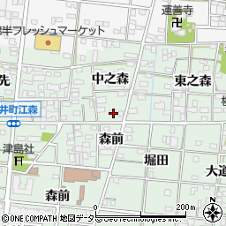 愛知県一宮市浅井町江森中之森53周辺の地図