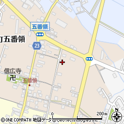 滋賀県高島市安曇川町五番領56周辺の地図