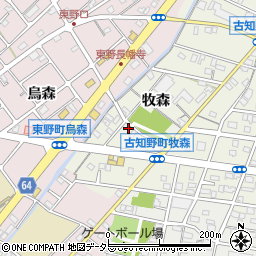 愛知県江南市古知野町牧森191周辺の地図