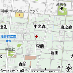 愛知県一宮市浅井町江森中之森51周辺の地図