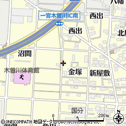 愛知県一宮市木曽川町門間周辺の地図