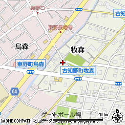 愛知県江南市古知野町牧森190周辺の地図