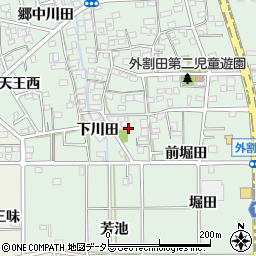 愛知県一宮市木曽川町外割田下川田8周辺の地図