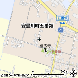 滋賀県高島市安曇川町五番領218周辺の地図
