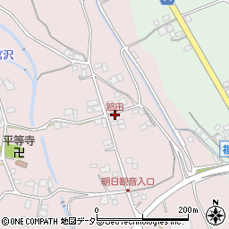怒田周辺の地図