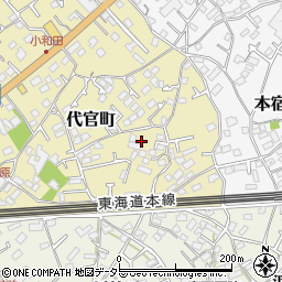 神奈川県茅ヶ崎市代官町周辺の地図
