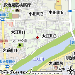 岐阜県多治見市大正町周辺の地図