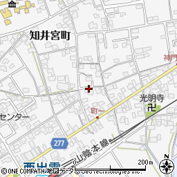 島根県出雲市知井宮町838周辺の地図
