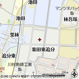 愛知県犬山市楽田東追分周辺の地図