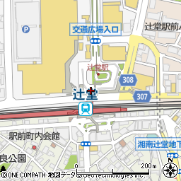 辻堂駅北口周辺の地図