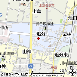 愛知県犬山市追分周辺の地図