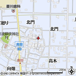 愛知県一宮市高田北門208周辺の地図