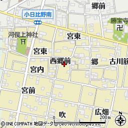 愛知県一宮市浅井町河端西郷前周辺の地図