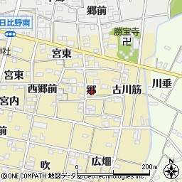 愛知県一宮市浅井町河端郷周辺の地図