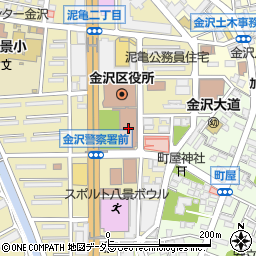 横浜市金沢公会堂周辺の地図