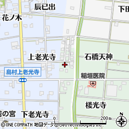 愛知県一宮市浅井町江森石橋天神14-1周辺の地図