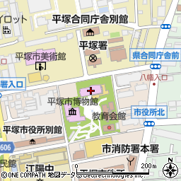 平塚市中央図書館周辺の地図
