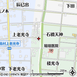 愛知県一宮市浅井町江森石橋天神13周辺の地図
