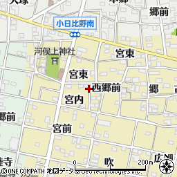 愛知県一宮市浅井町河端周辺の地図
