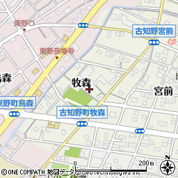 愛知県江南市古知野町牧森145周辺の地図