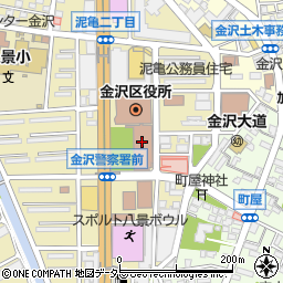 横浜市金沢公会堂周辺の地図