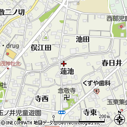 愛知県一宮市木曽川町玉ノ井蓮池2周辺の地図