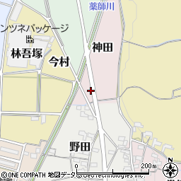 愛知県犬山市神田周辺の地図