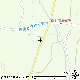 岐阜県恵那市山岡町田沢2528周辺の地図