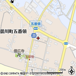 滋賀県高島市安曇川町五番領117-3周辺の地図
