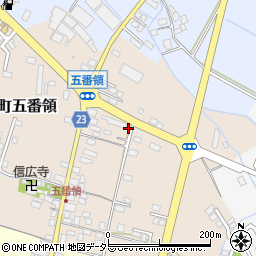 滋賀県高島市安曇川町五番領121-1周辺の地図