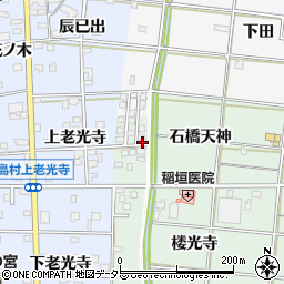 愛知県一宮市浅井町江森上向周辺の地図