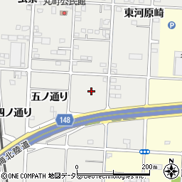 愛知県一宮市木曽川町黒田六ノ通り周辺の地図