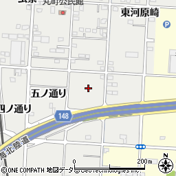 愛知県一宮市木曽川町黒田（六ノ通り）周辺の地図
