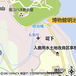 明治橋周辺の地図