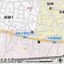 神奈川県茅ヶ崎市松林1丁目17周辺の地図