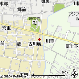 愛知県一宮市浅井町河端郷東周辺の地図