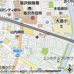 神奈川県藤沢市南藤沢周辺の地図