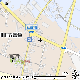 滋賀県高島市安曇川町五番領121周辺の地図