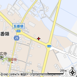 滋賀県高島市安曇川町五番領124周辺の地図