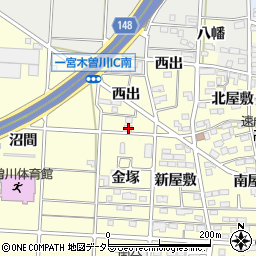 愛知県一宮市木曽川町門間西出21周辺の地図