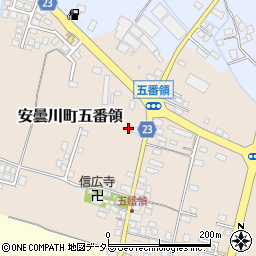 滋賀県高島市安曇川町五番領162-1周辺の地図