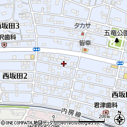 千葉県君津市西坂田周辺の地図