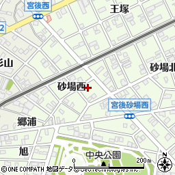 愛知県江南市宮後町砂場西122周辺の地図