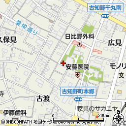 愛知県江南市古知野町本郷周辺の地図