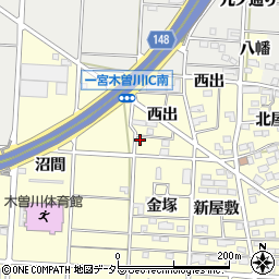 愛知県一宮市木曽川町門間西出24周辺の地図