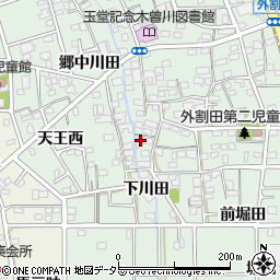 愛知県一宮市木曽川町外割田西郷中95周辺の地図
