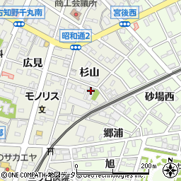 愛知県江南市古知野町杉山周辺の地図