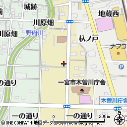 愛知県一宮市木曽川町内割田二の通り34周辺の地図