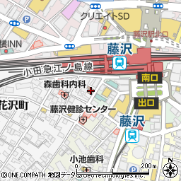 藤沢南口郵便局周辺の地図